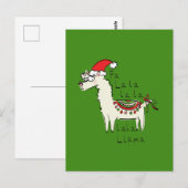 Llama Cute Funny Kerstfeestdag Briefkaart (Voorkant / Achterkant)