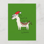 Llama Cute Funny Kerstfeestdag Briefkaart (Voorkant)