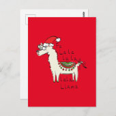 Llama Cute Funny Kerstfeestdag Briefkaart (Voorkant / Achterkant)