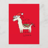 Llama Cute Funny Kerstfeestdag Briefkaart (Voorkant)