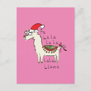 Llama Cute Funny Kerstfeestdag Briefkaart