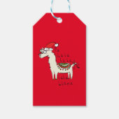 Llama Cute Funny Kerstfeestdag Cadeaulabel (Voorkant)