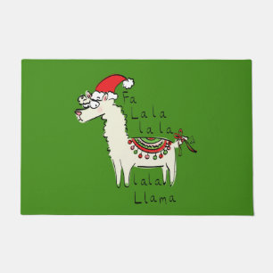 Llama Cute Funny Kerstfeestdag Deurmat