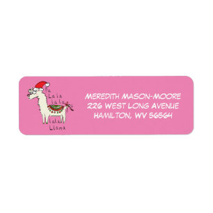 Llama Cute Funny Kerstfeestdag Etiket