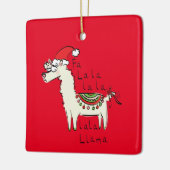 Llama Cute Funny Kerstfeestdag Keramisch Ornament (Links)
