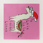 Llama Cute Funny Kerstfeestdag Legpuzzel (Horizontaal)