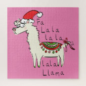Llama Cute Funny Kerstfeestdag Legpuzzel (Verticaal)