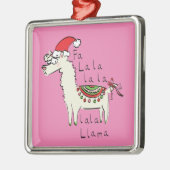 Llama Cute Funny Kerstfeestdag Metalen Ornament (Links)