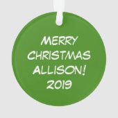 Llama Cute Funny Kerstfeestdag Ornament (achterkant)