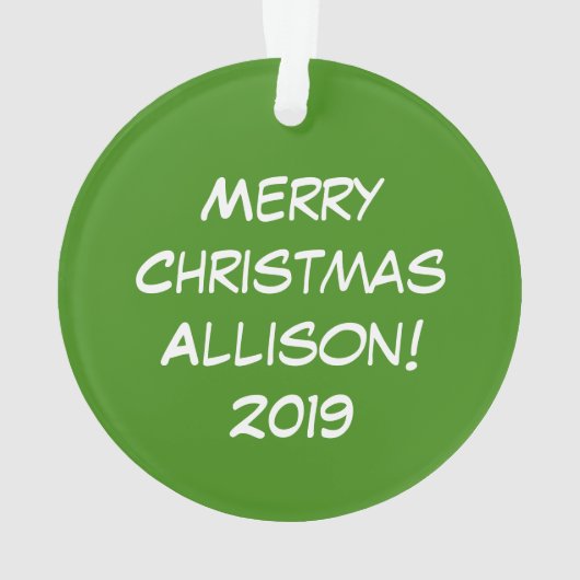 Llama Cute Funny Kerstfeestdag Ornament (achterkant)