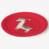 Llama Cute Funny Kerstfeestdag Papieren Bordje (Gekanteld)