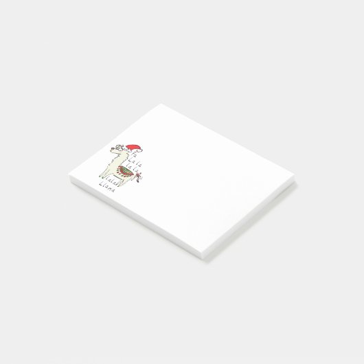 Llama Cute Funny Kerstfeestdag Post-it® Notes (Schuin)