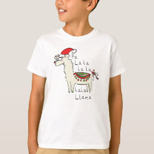 Llama Cute Funny Kerstfeestdag T-shirt