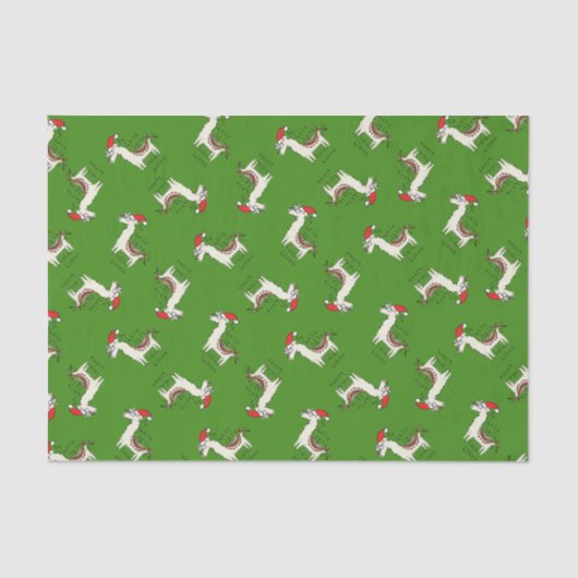 Llama Cute Funny Kerstfeestdag Tissuepapier (Voorkant)