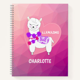 Llama Cute Personalized Notitieboek