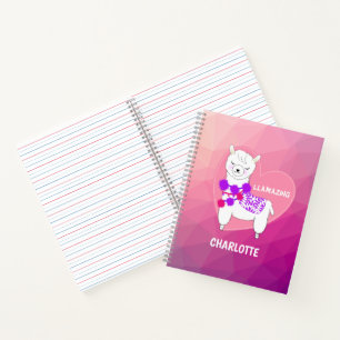 Llama Cute Personalized Notitieboek