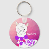 Llama Cute Personalized Sleutelhanger (Voorkant)