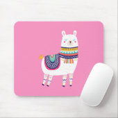 Llama Cute Pink Muismat (Met muis)