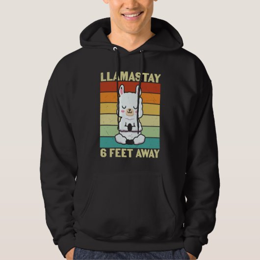 Llama Cute Retro Style Alpaca Graphic Plus Size Hoodie (Voorkant)