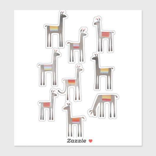 Llama Cute Whimsical Sticker (Vel)