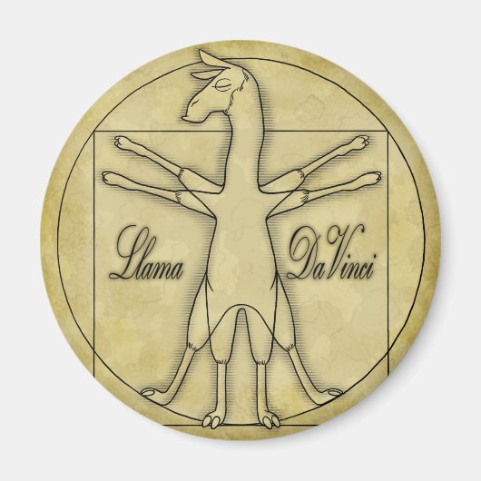Llama Da Vinci Magneet (Voorkant)