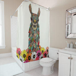 llama daisy love chalk douchegordijn