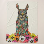 llama daisy love chalk sherpa deken (Voorkant)