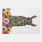 llama daisy love white theedoek (Horizontaal)