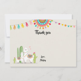 Llama Dank je kaart Douche Fiesta Cactus Mexicaans