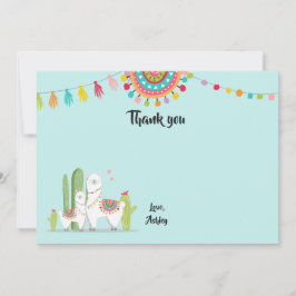 Llama Dank je kaart Douche Fiesta Cactus Mexicaans