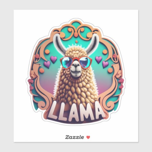 Llama Decor Delights Stick, Peel en Smile! Sticker (Vel)