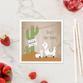 Llama Desert Cactus Meisje Baby shower Servet (Insitu)
