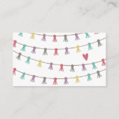 Llama Diaper Raffle Card Mint Genderneutraal Informatiekaartje (Achterkant)