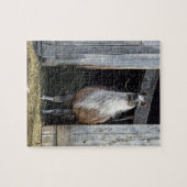 Llama, die de dag begroet legpuzzel (Horizontaal)
