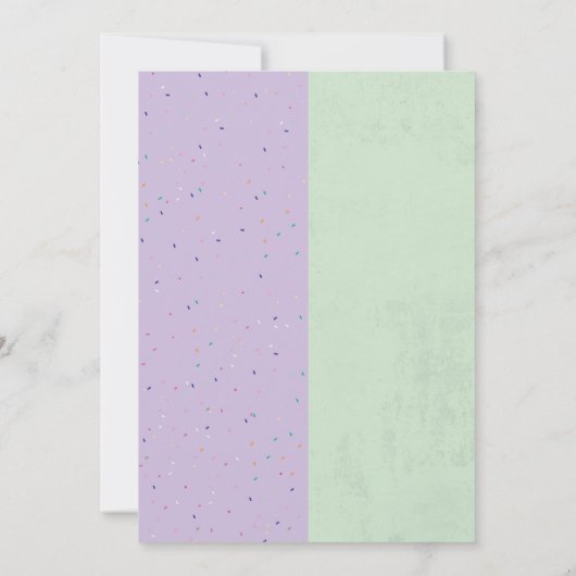 Llama & Dinosaurus Uitnodigingen Jongen Meisje Ver (Achterkant)