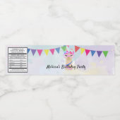 Llama diva gelukkig verjaardagsontwerp gepersonali waterfles etiket (Enkel label)