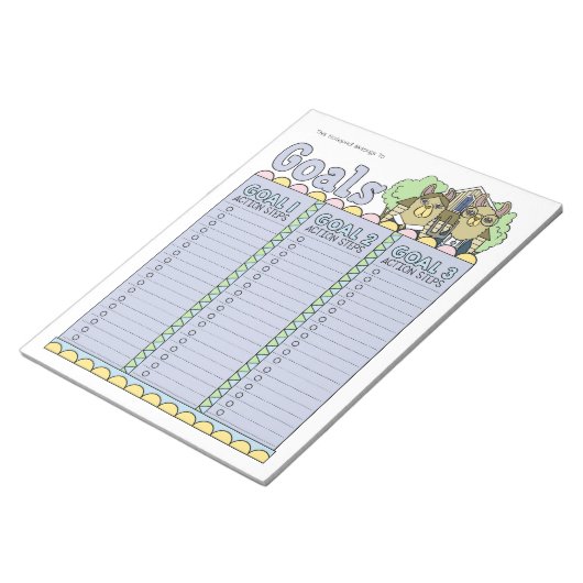 Llama Doelplanner Aangepaste Notitieblok (Schuin)