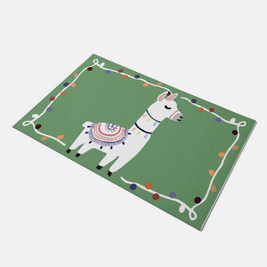 Llama Doormat, Lazy Animal Doormat Deurmat (Schuin)