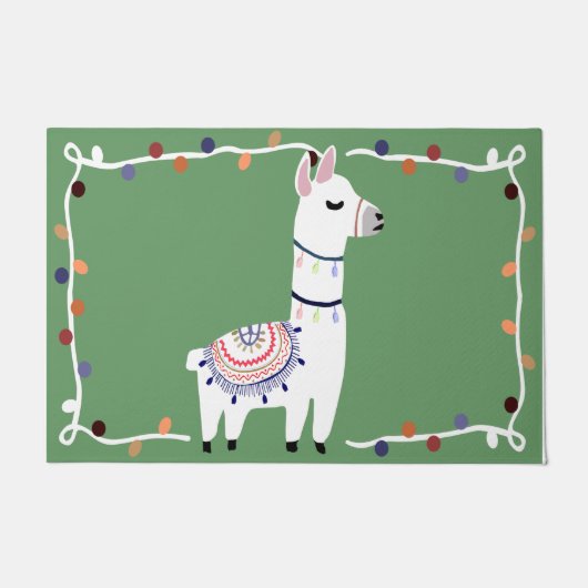 Llama Doormat, Lazy Animal Doormat Deurmat (Voorkant)