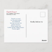 Llama draagt kerstmis met een kerstmuts Dank u Briefkaart (Achterkant)