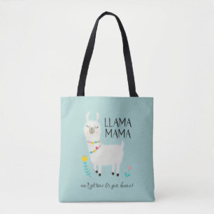 Llama Drama geen tijd voor drama Funny Tote Bag