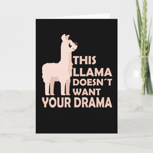 Llama-drama grappige uitspraken Cute dieren Llama' Kaart (Voorkant)