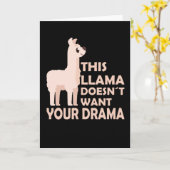 Llama-drama grappige uitspraken Cute dieren Llama' Kaart (Gele Bloem)