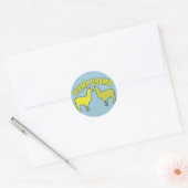Llama Drama Ronde Sticker (Envelop)