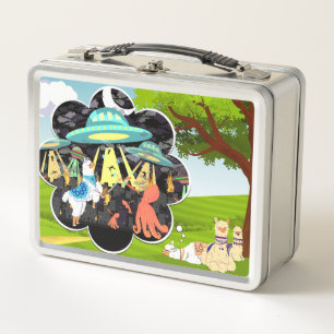 Llama Dreams Epische Strijdscène Lunchbox