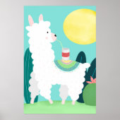 Llama Drink het Poster van de Soda Wall Art (Voorkant)
