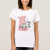 llama Drink Tea T-shirt (Voorkant)