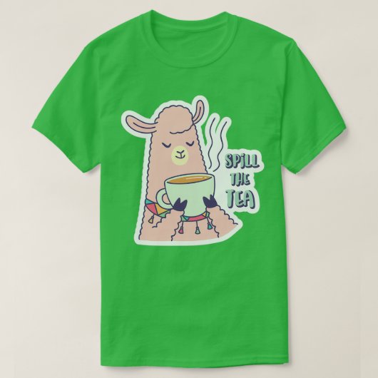 Llama Drink Tea T-shirt (Design voorkant)