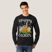 Llama Easter Egg Hunting Floral Llama Easter Sunda T-shirt (Voorkant volledig)