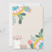 Llama Elke uitnodiging tot evenement (Achterkant)